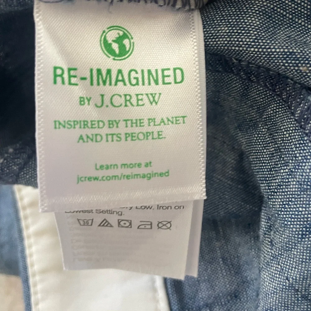 J. Crew 5” Classic Chambray Shorts Blue 100% Cotton Size 12 Nautical Coastal - Picture 5 of 6